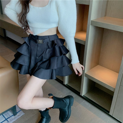 サイドフリルミニショートパンツ